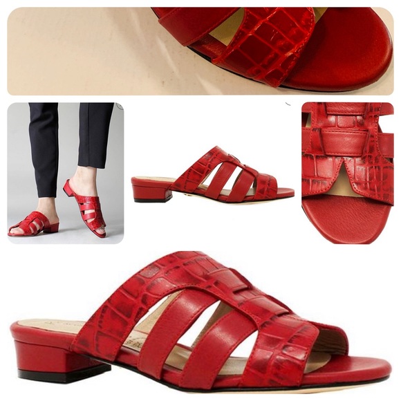 Hand Crafted Red Leather Sandals by Regina Romero Addy - Picture 3 of 12